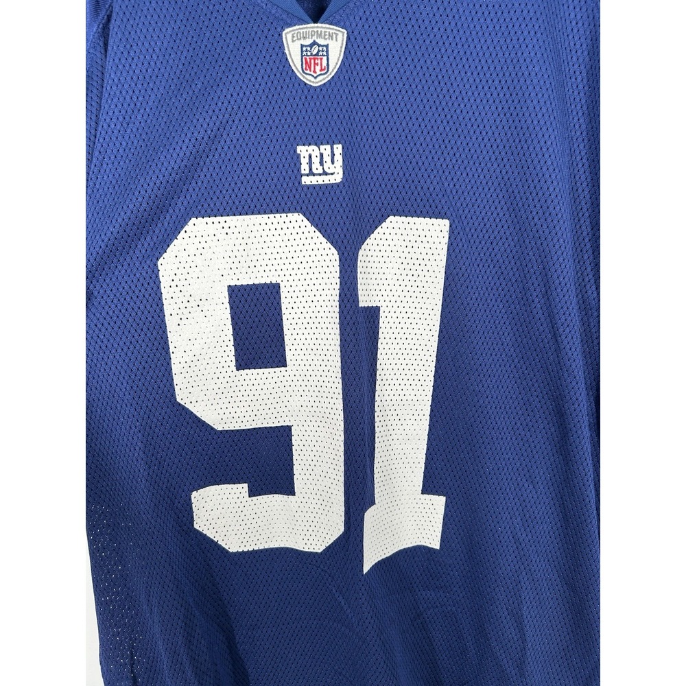 Justin Tuck New York Giants Reebok On Field Jersey Blue #91 Football Mens 2XL - Picture 10 of 10